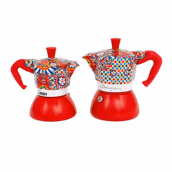 Bialetti Moka Induction Dolce&Gabbana Cafetière à moka 0,19 L Bleu, Rouge, Blanc - Vue supplémentaire 4