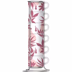 Bialetti SS2024001, Régler, 0,09 L, Rose, Blanc, Porcelaine, Tasse, Espresso