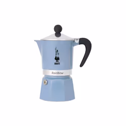 Existe en plusieurs coloris Cafetière italienne 6 tasses Bleu Azur - Rainbow - Une cafetière qui apporte de la gaieté dans la ...
