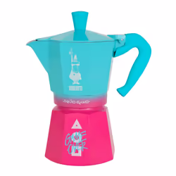 Bialetti 0005393, Cafetière à moka, Vert, Rose, Blanc, Aluminium, 6 tasses, Thermoplastique, Moka Express