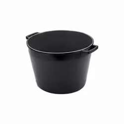 Bac rond en polye'thyle'ne avec poigne'es noires 32 lt 44 cm x 35 h bac conteneur pour mout de raisin et usage batiment
