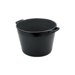 Brixo - Bac rond en polye'thyle'ne avec poigne'es noires 32 lt 44 cm x 35 h bac conteneur pour mout de raisin et usage batiment