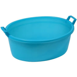 Bacinella ovale en plastique bleu 18 LT.