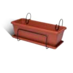 ICS SpA R91050 pot à fleurs Extérieure Jardinière Mural Plastique Marron