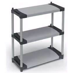 Mongardi 7124C04, Colonne, 3 étagères, Gris, 800 mm, 395 mm, 850 mm