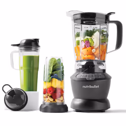 NutriBullet NBF500DG, Mélangeur de table, 1,9 L, Pileur de glace, 1200 W, Argent