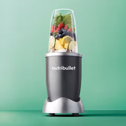 NutriBullet NB603DG, Mélangeur de table, 0,7 L, Pileur de glace, 1 m, 600 W, Gris, Argent