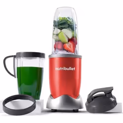 NutriBullet NB907R, Mixeur de cuisine, 0,9 L, Pileur de glace, 900 W, Rouge, Argent