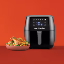 NutriBullet XXL Digital Air Fryer Unique 7 L Autonome 1800 W Friteuse d’air chaud Noir