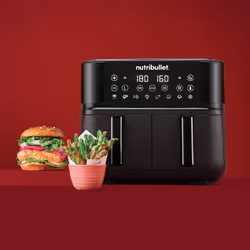 NutriBullet Air Fryer Double Bac 8 L Autonome 2850 W Friteuse d’air chaud Noir