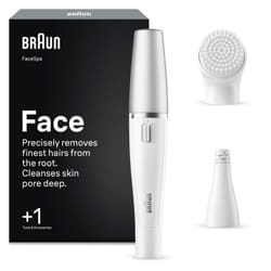 Braun Gesichtsepilierer Face 810 Blanc, Argent