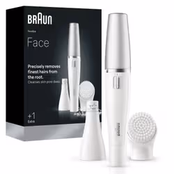 Braun Gesichtsepilierer Face 810 Blanc, Argent - Vue supplémentaire 3