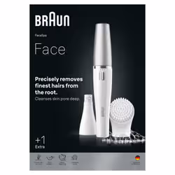 Braun Gesichtsepilierer Face 810 Blanc, Argent - Vue supplémentaire 6