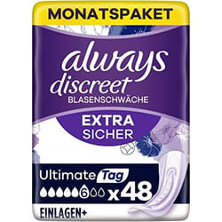 Always Discreet Ultimate Day Serviettes hygiéniques pour fuites urinaires Femme