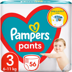 Gardez la peau délicate de votre petit trésor toujours au sec avec les couches-culottes jetables Pampers Active Baby Pants Si ...