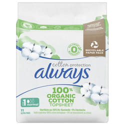 Always Cotton Protection 11 Serviettes Hygiéniques Taille 1