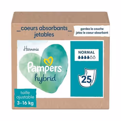 Pampers Harmonie Hybrid Coeur Absorbant Jetable 25 unités