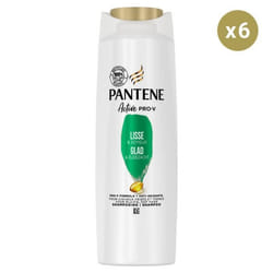 6 Pantene Shampoing Lisse & Soyeux Pour Cheveux Frisés et Indisciplinés 225ml