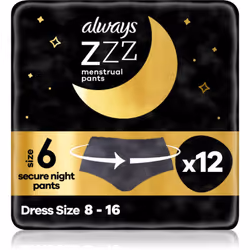 Soyez certaine de dormir paisiblement, même pendant vos menstruations. La culotte menstruelle Always ZZZ propose une protecti ...