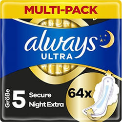 Always Ultra Secure Night Extra Serviette hygiénique 64 pièce(s)