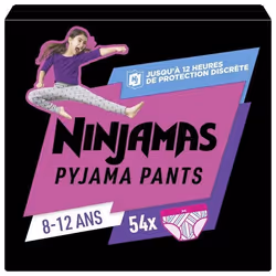 Ninjamas Pyjama Pants Fille, 60 Sous-Vêtement De Nuit, 4-7 Ans, Pack 1 Mois