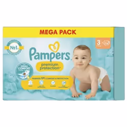 Pampers Premium Protection T3 114 Couches (6-10 kg)