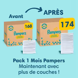 174 Couches Pampers Premium Protection, Taille 4, 9-14 kg