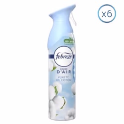 6 Aérosols Pureté De Coton, Désodorisant Febreze, 300ml