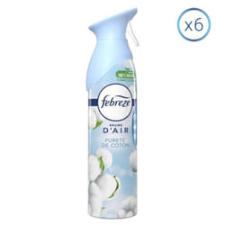6 Aérosols Pureté De Coton, Désodorisant Febreze, 300ml