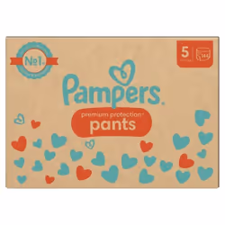 144 Couches-Culottes Pampers Premium Protection, Taille 5, 12-17 kg