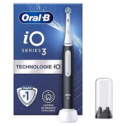 Oral-B iO 8006540730744, Adulte, Brosse à dents rotative oscillante, Soin quotidien, Sensible, Blanchiment, Noir, 2 min, Rond