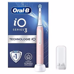 Brosse à dents électrique - ORAL-B - iO 3 - Rose - Technologie de micro-vibrations - Capteur de pression Smart