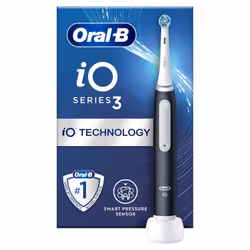 Oral-B iO 3 Matte Adulte Brosse à dents vibrante Noir, Blanc