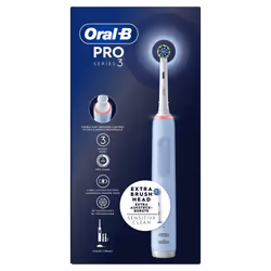 Oral-B PRO 3 3700 Blu Adulte Brosse à dents rotative oscillante Bleu