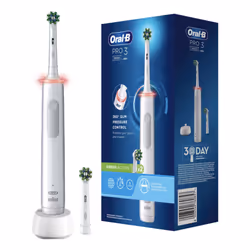 Oral-B 760857, Adulte, Brosse à dents rotative oscillante, Soin quotidien, Sensible, Blanchiment, Blanc, 2 min, Blanc