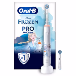 Oral-B PRO 14876673, Enfant, Brosse à dents rotative, Soin quotidien, Polissage, Sensible, Multicolore, Blanc, 4 x 30 sec, Do ...