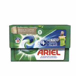 Ariel Pods Odor Active Lessive 3en1 19 gélules