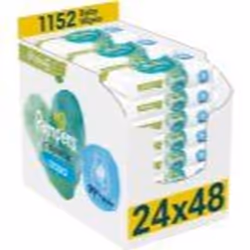 Les lingettes nettoyantes Pampers Harmonie Aqua pour enfant nettoient la peau sensible de l’enfant et maintiennent son pH nat ...