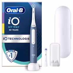 Oral-B iO My Way, Adolescents, Brosse à dents vibrante, Soin quotidien, Sensible, Super sensitive, Blanchiment, Bleu, 10 an(s ...