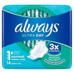 Always Ultra Day 14 Serviettes Hygiéniques Taille 1