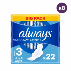8x22 Serviettes Hygienques Always Ultra Jour & Nuit