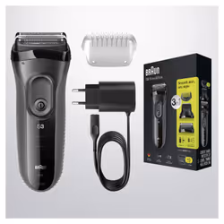 Braun Series 3 3000BT Rasoir à grille Tondeuse Gris - Vue supplémentaire 5