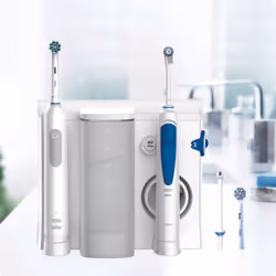 Oral-B Idropulsore Health Center Adulte Brosse à dents rotative oscillante Bleu, Blanc