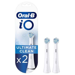 Brossettes Dentaires - ORAL-B - iO Ultimate Clean - 100% Élimination Plaque - 2 Brossettes - Blanc