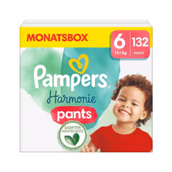Pampers Harmonie Pants Taille 6, 132 Couches-Culottes, 15kg+ Pack 1 Mois