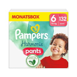 Pampers Harmonie Pants Taille 6, 132 Couches-Culottes, 15kg+ Pack 1 Mois
