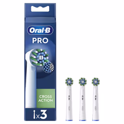 Oral-B Pro Cross Action, 3 pièce(s), Blanc, Oral-B, iO, Pulsonic, Ampoule