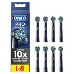 Brossette dentaire ORAL-B Cross Action Black x8 X-filaments