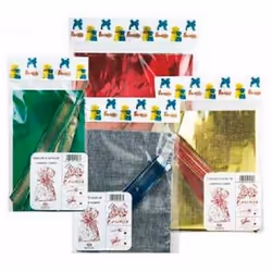 Saul Sadoch Rex SACF5, Sac emballage cadeau, Monochromatique, Polypropylène (PP), Métallique, Noël, Italie