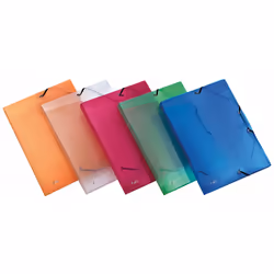 Favorit Lumina, Porte-documents, A4, Polypropylène (PP), Transparent, Blanc, 2,5 cm, Elastique